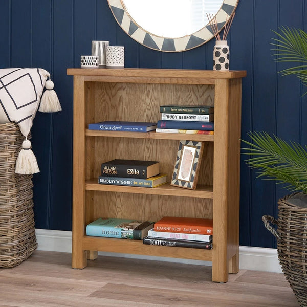 Oregon Oak Bookcase - Small Wide