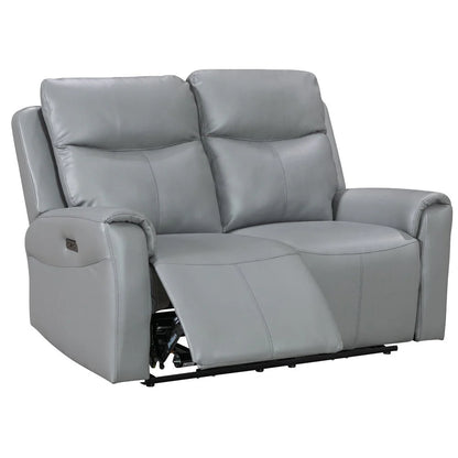 Turin Leather - 2 Seater - Electric Recliner - Dusk Grey