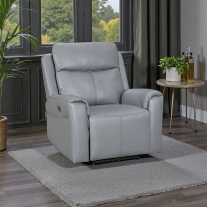 Turin Leather - Arm Chair - Electric Recliner - Dusk Grey
