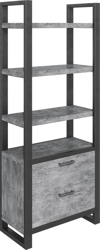Fusion Stone Bookcase With Drawers