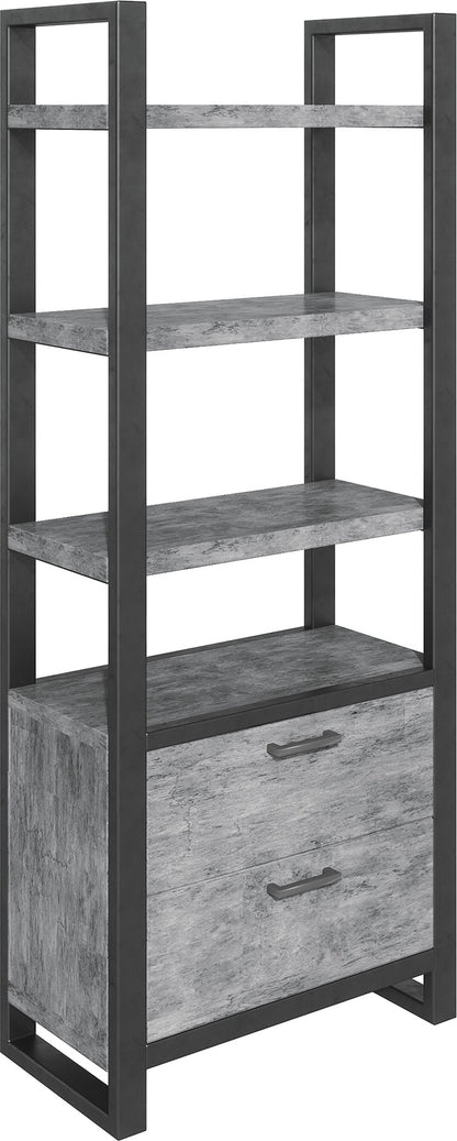 Fusion Stone Bookcase With Drawers