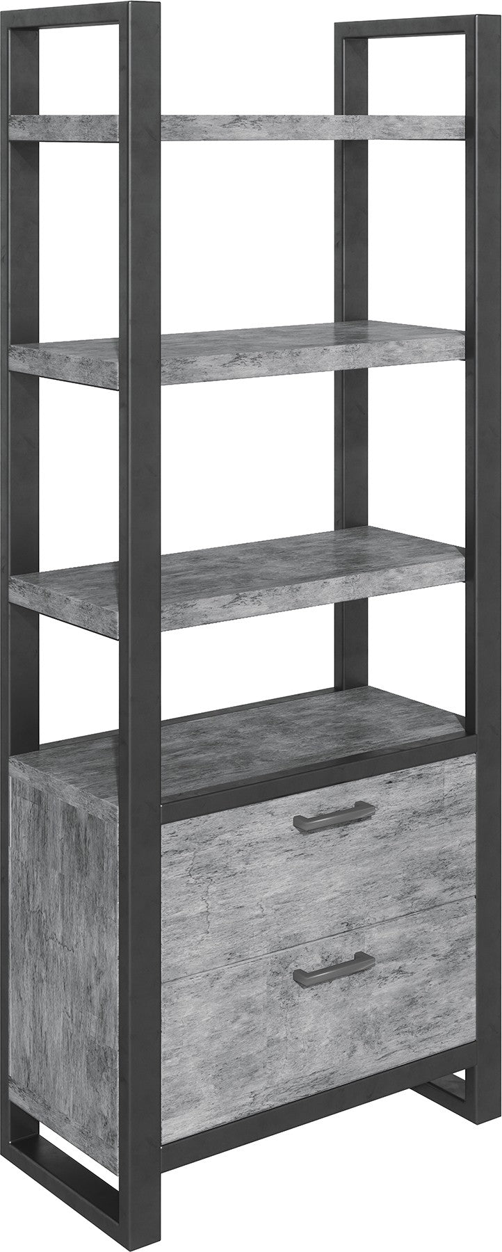 Fusion Stone Bookcase With Drawers