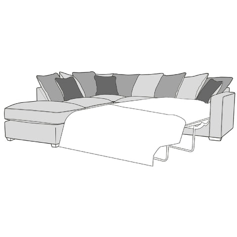 Chicago Sofa - 1 Corner 2 Sofa Bed With Stool (Pillow Back)