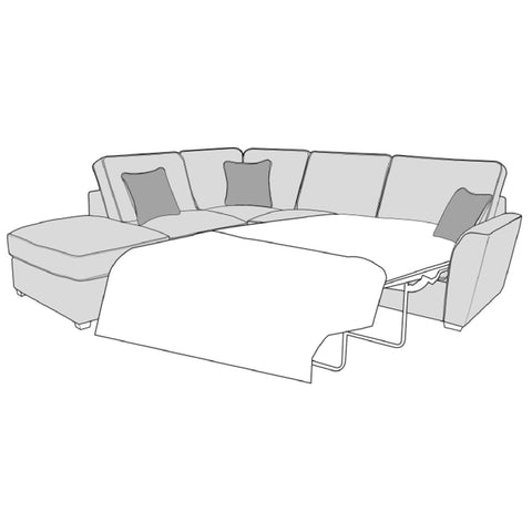 Atlantis Sofa - 1 Corner 2 Sofa Bed with Stool (Standard Back)