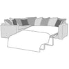 Chicago Sofa - 1 Corner 2 Sofa Bed (Pillow Back)