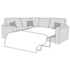 Chicago Sofa - 1 Corner 2 Sofa Bed (Standard Back)