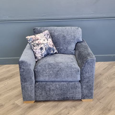 Kali Sofa - Armchair - Liberty Navy (Showroom Clearance)