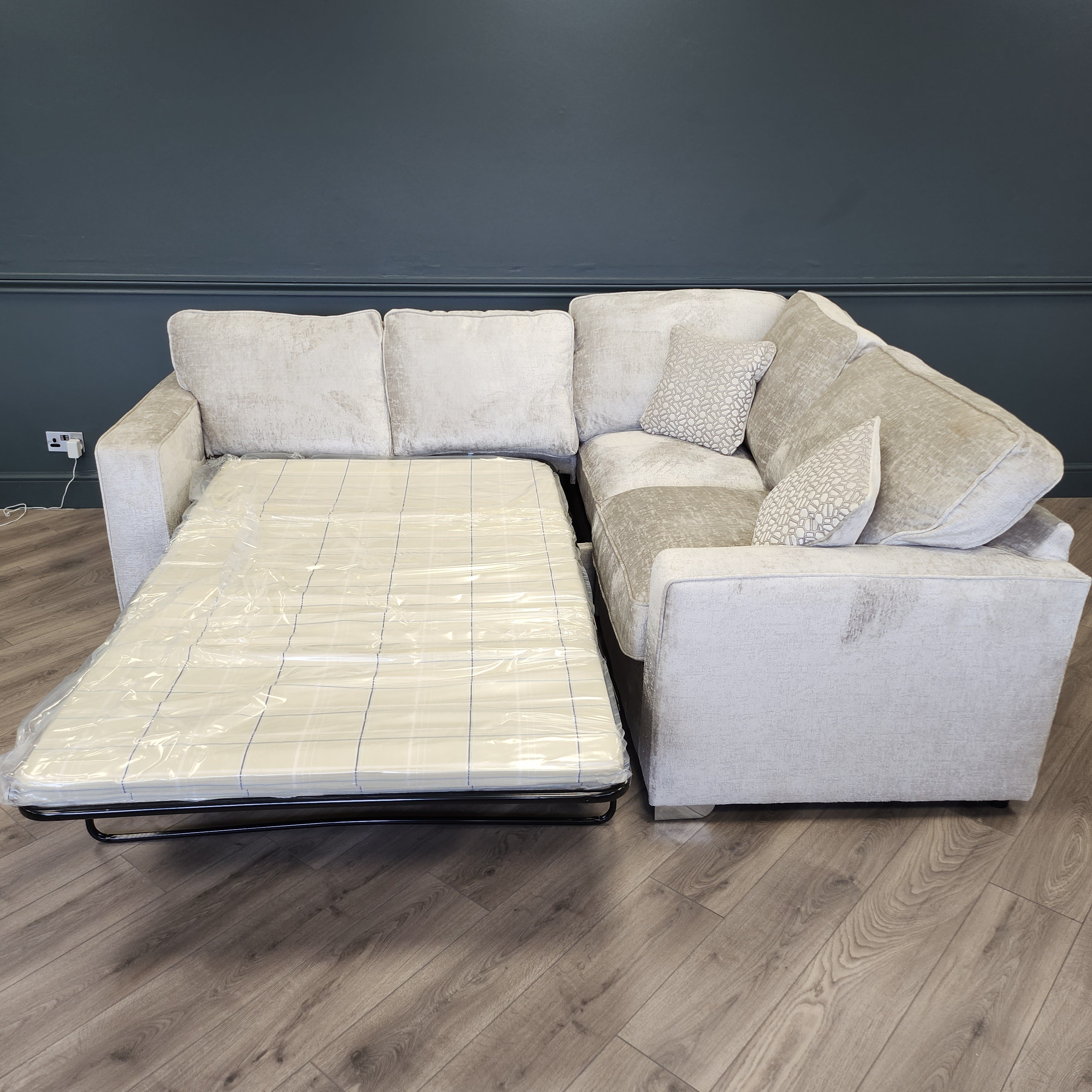 Silver corner cheap sofa bed