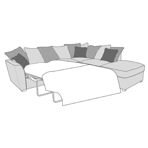 Atlantis Sofa - 2 Corner 1 Sofa Bed with Stool (Pillow Back)