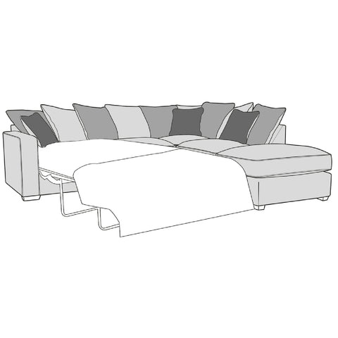 Chicago Sofa - 2 Corner 1 Sofa Bed With Stool (Pillow Back)