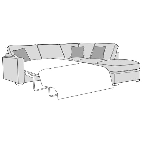 Chicago Sofa - 2 Corner 1 Sofa Bed With Stool (Standard Back)
