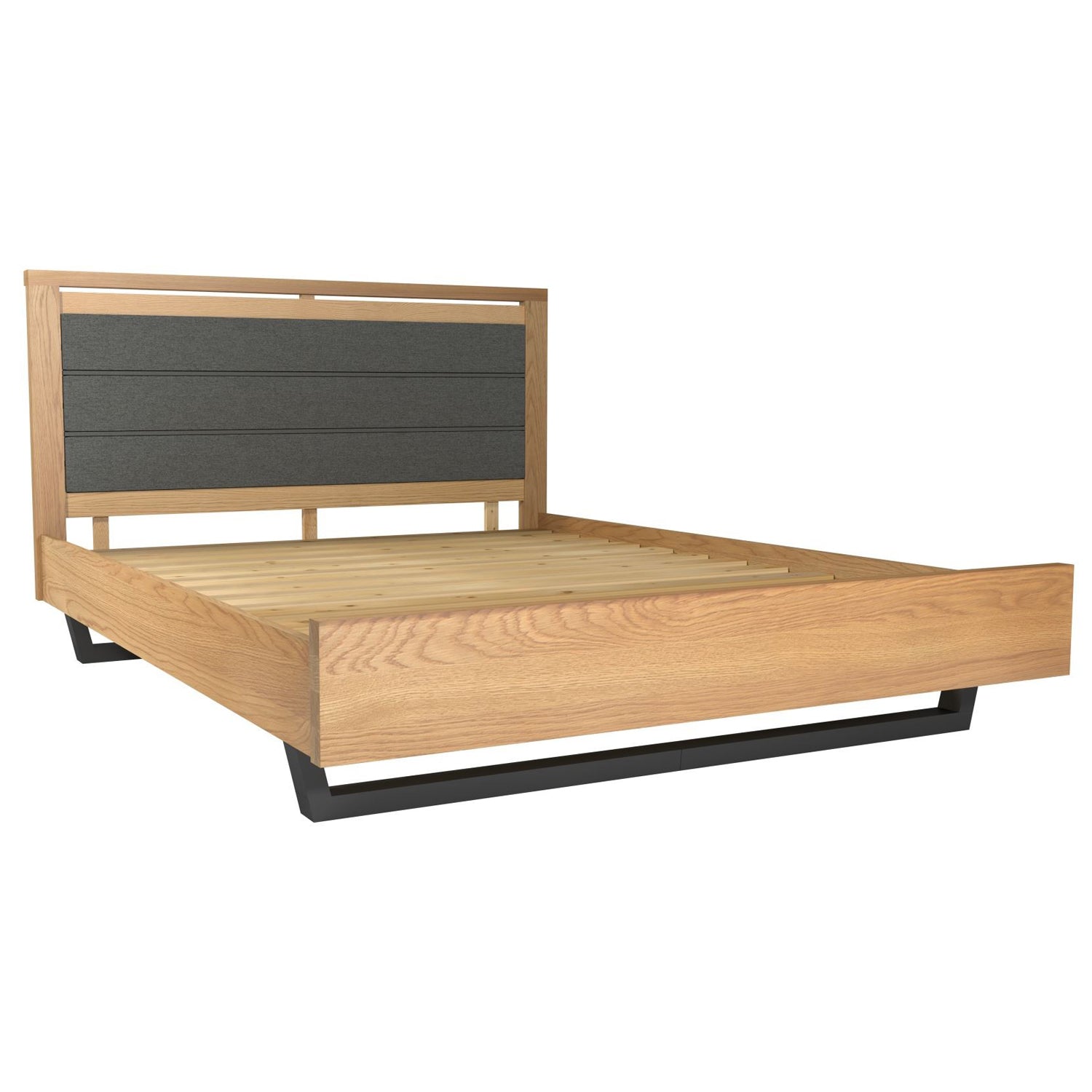 Oak clearance upholstered bed