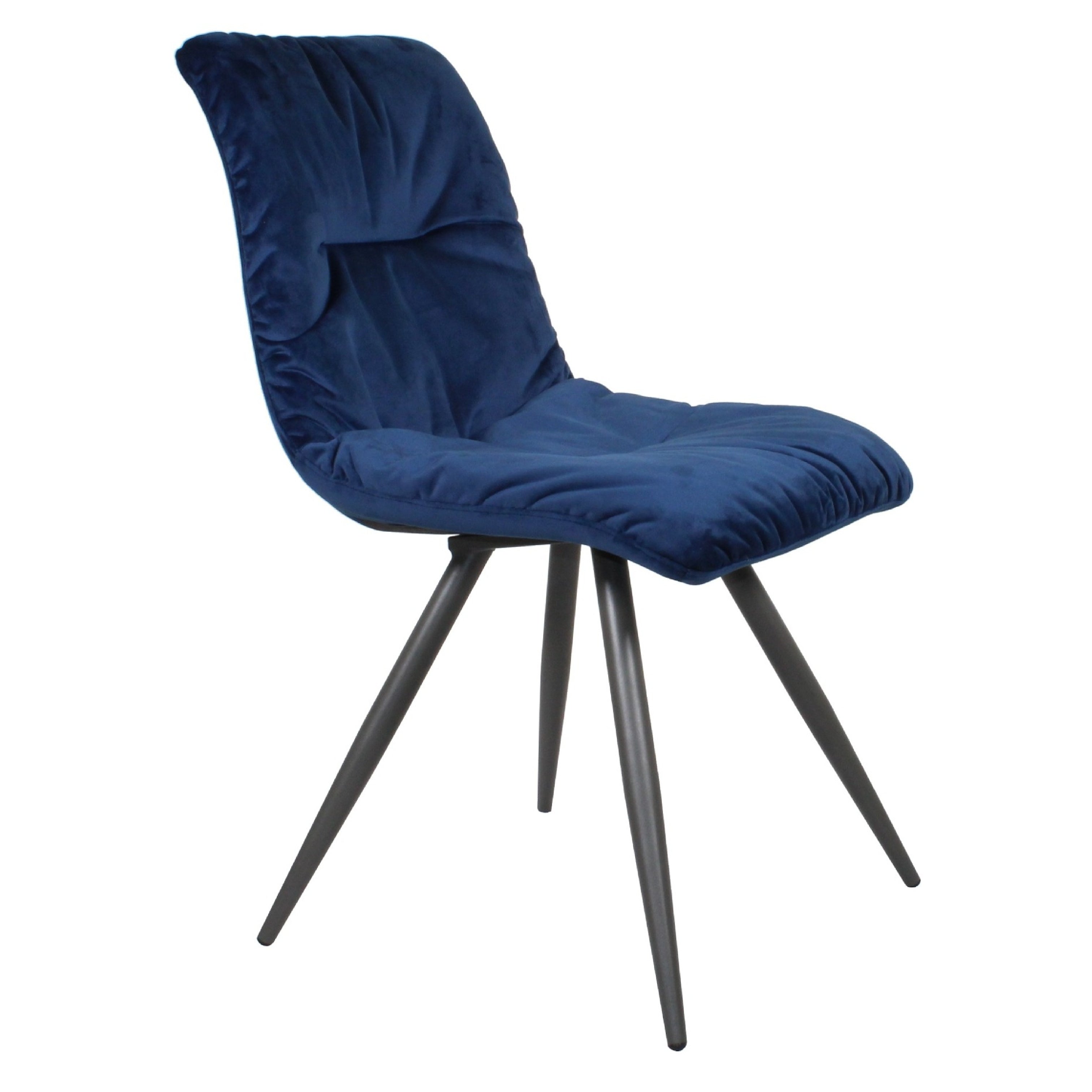 Arana Velvet Dining Chair Blue The Oak Outlet Co