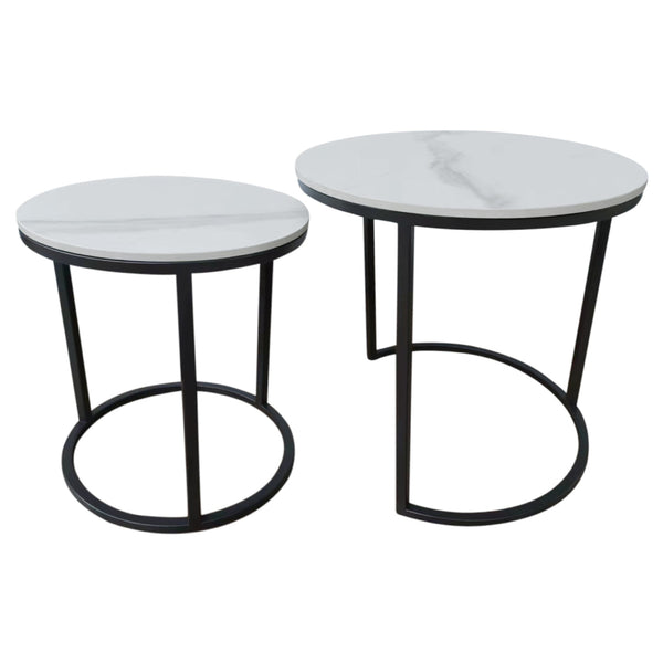 Athena Round Nest of 2 Lamp Tables