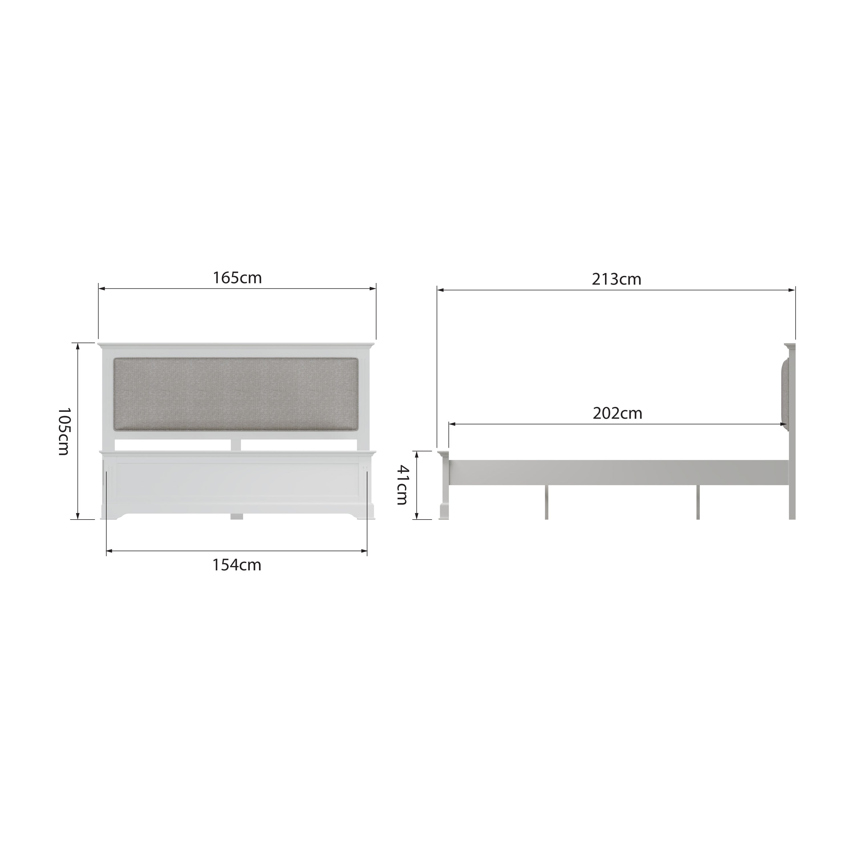 Provence White Bed - 5ft Kingsize