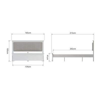 Provence White Bed - 5ft Kingsize