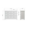 Provence White Chest of Drawers - 6 Drawer
