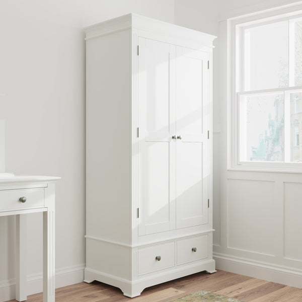 Provence White Wardrobe - 2 Door