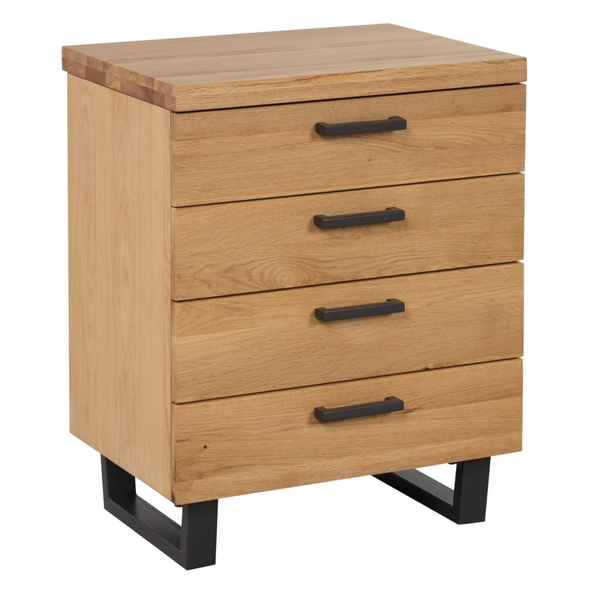 Fusion Oak Chest of Drawers - 4 Drawer
