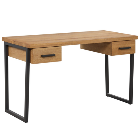 Fusion Oak Desk With Drawers