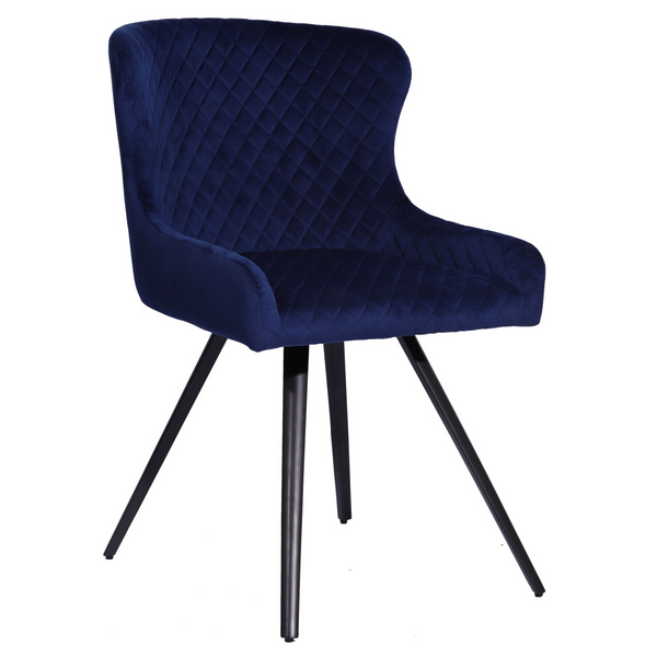 Alpha Dining Chair - Blue Velvet