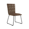 Morden Industrial Panel Back Dining Chair - Brown