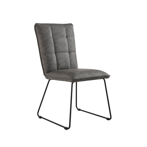 Morden Industrial Panel Back Dining Chair - Grey