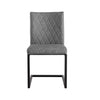 Stanway Industrial Diamond Stitch Cantilever Dining Chair - Grey
