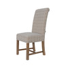 Norfolk Oak Dining Chair - Wool Upholstered, Natural Check