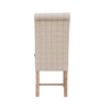 Norfolk Oak Dining Chair - Wool Upholstered, Natural Check