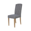 Bayton Fabric Button Back Dining Chair - Light Grey