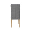 Bayton Fabric Button Back Dining Chair - Light Grey