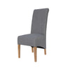 Trimpley Fabric Scroll Back Dining Chair - Light Grey