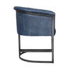 Covent Leather & Iron Chair - Blue