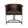 Covent Leather & Iron Chair - Brown