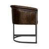 Covent Leather & Iron Chair - Brown