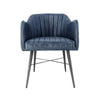 Finsbury Leather & Iron Chair - Blue