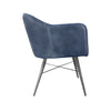 Finsbury Leather & Iron Chair - Blue