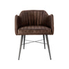 Finsbury Leather & Iron Chair - Brown