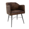 Finsbury Leather & Iron Chair - Brown