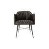 Finsbury Leather & Iron Chair - Dark Grey