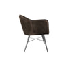 Finsbury Leather & Iron Chair - Dark Grey