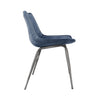 Islington Leather & Iron Chair - Blue