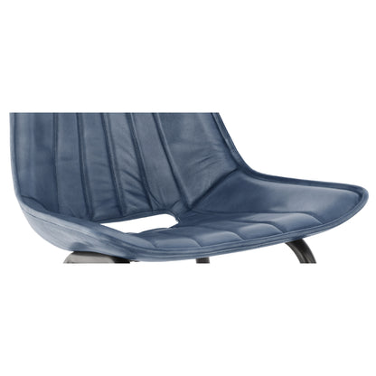 Islington Leather & Iron Chair - Blue