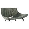 Islington Leather & Iron Chair - Light Grey