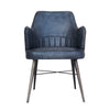 Sherlock Leather & Iron Chair - Blue