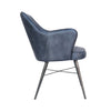 Sherlock Leather & Iron Chair - Blue