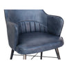 Sherlock Leather & Iron Chair - Blue