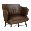 Sherlock Leather & Iron Chair - Brown