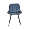 Regent Leather & Iron Chair - Blue